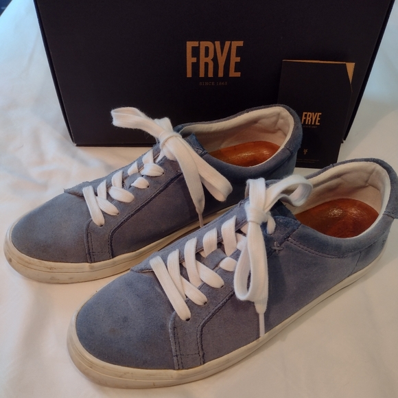 Frye Men's Blue Suede Sneakers - Picture 11 of 16